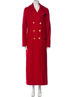 Ralph Lauren Red Wool Jacket with Gold Lining and Polo Jeans Co. Plaque